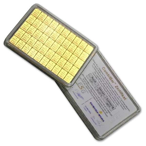 Investment gold bars 50 x 1 gram with bitcoin